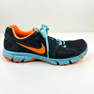 Nike Downshifter 5 Women's Size 8.5 Running Shoes 537571-022 Gray‎ Orange Blue